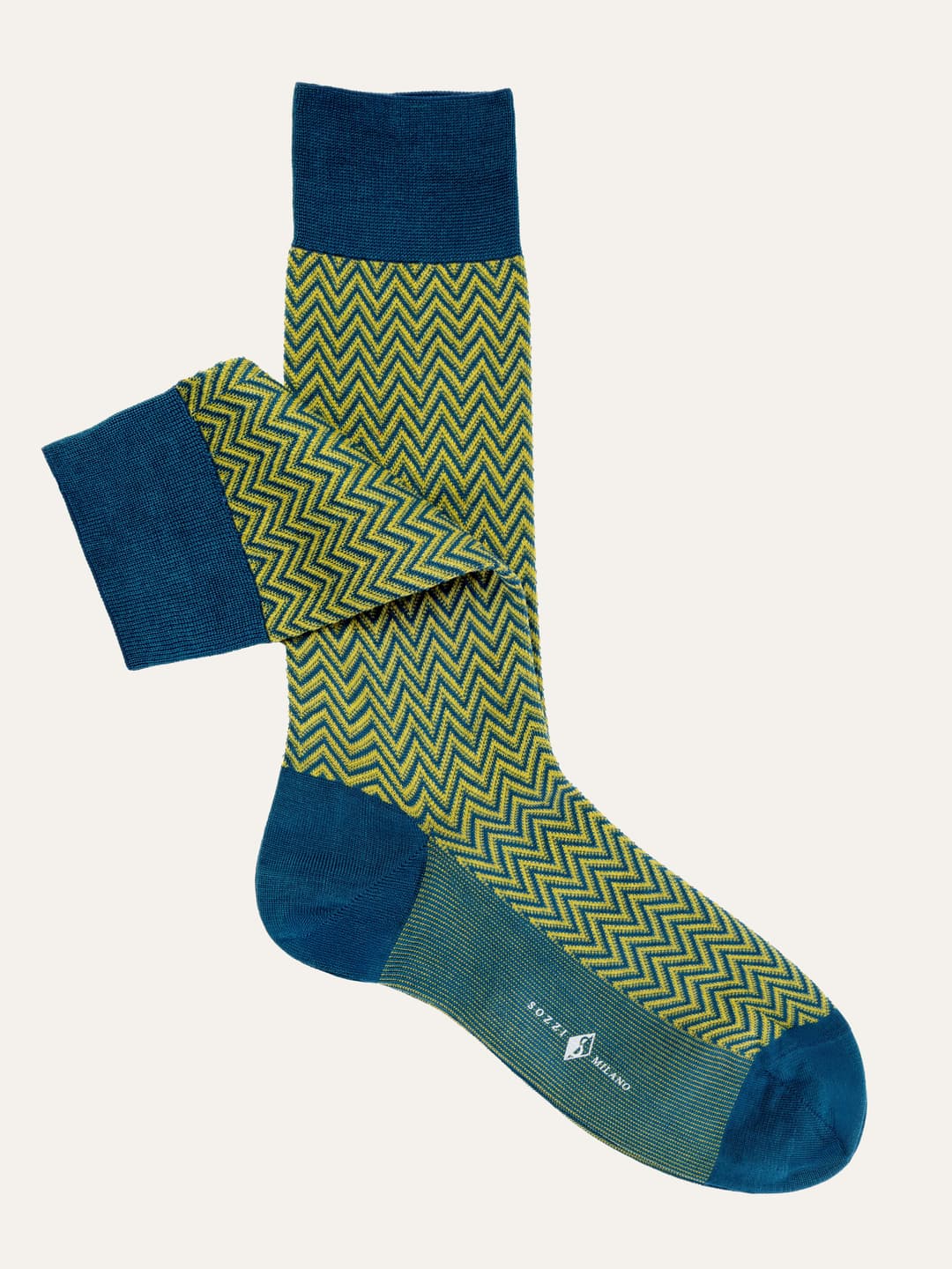 Short Cotton Socks with Geometric Pattern