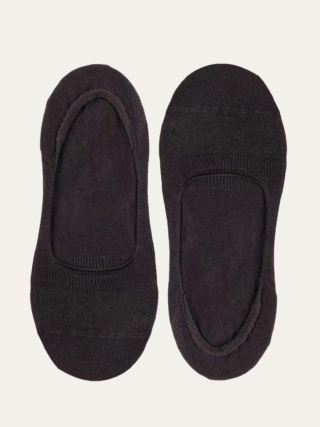 No-Show Socks 2-Pack Scottish Cotton Non-Slip Heel