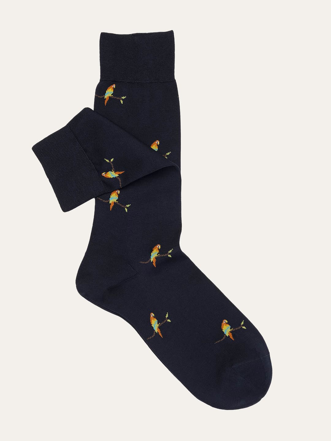 Short Parrot pattern socks in fresh Cotton