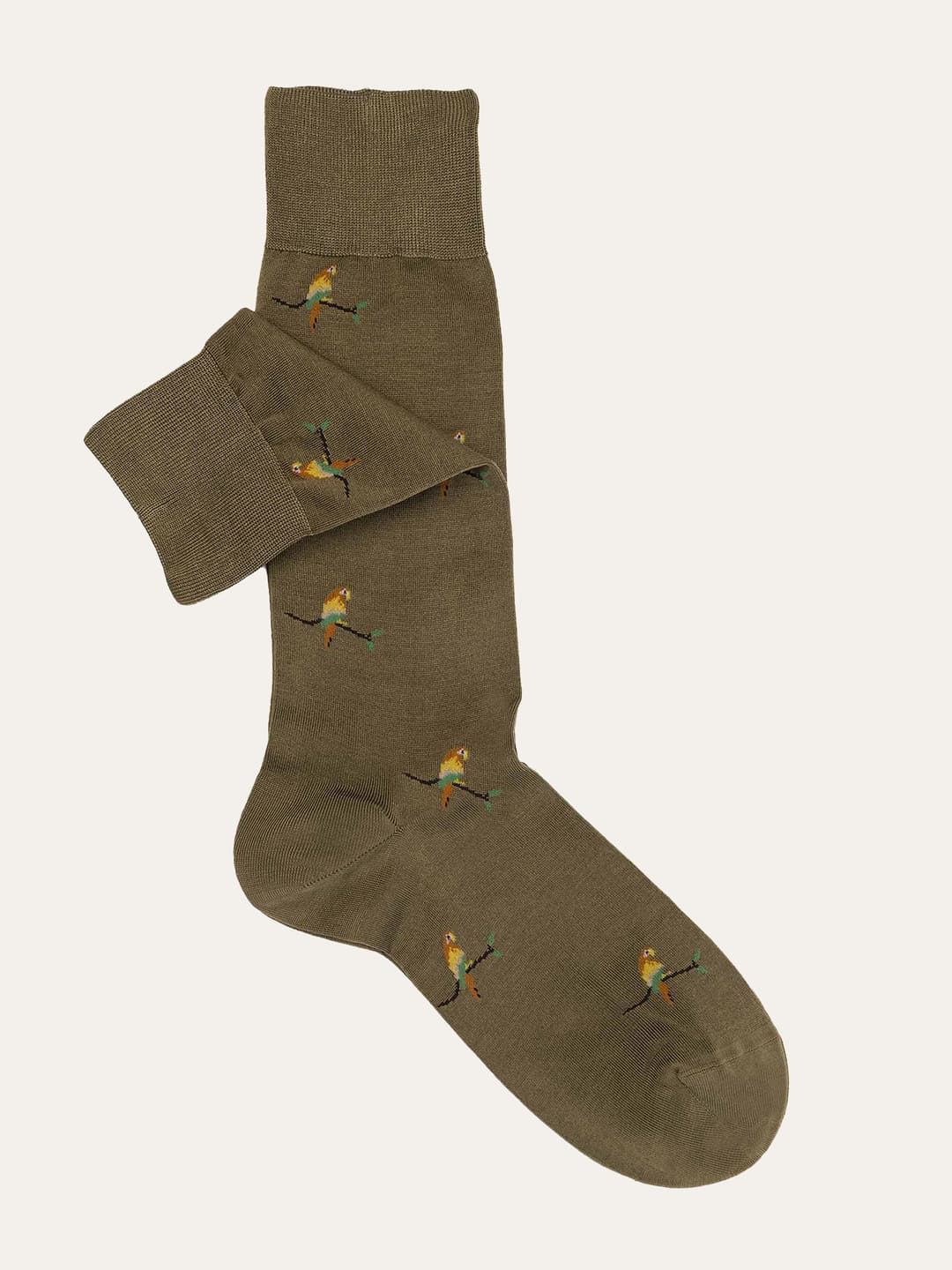 Short Parrot pattern socks in fresh Cotton