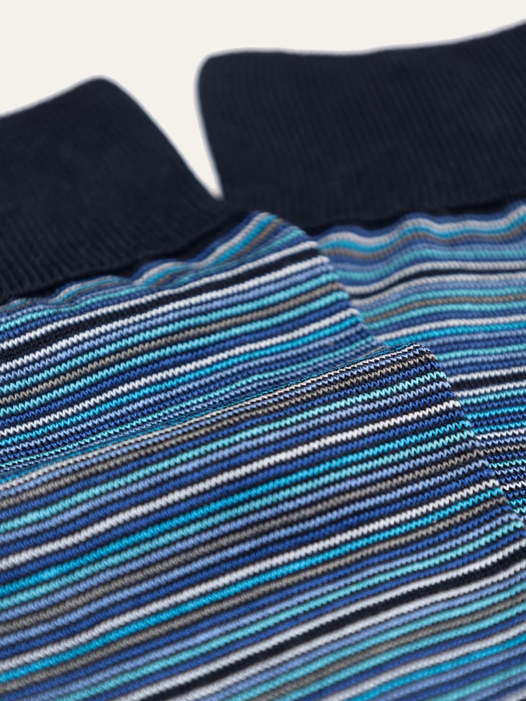 Long Millerighe Pattern Socks in Fresh Cotton