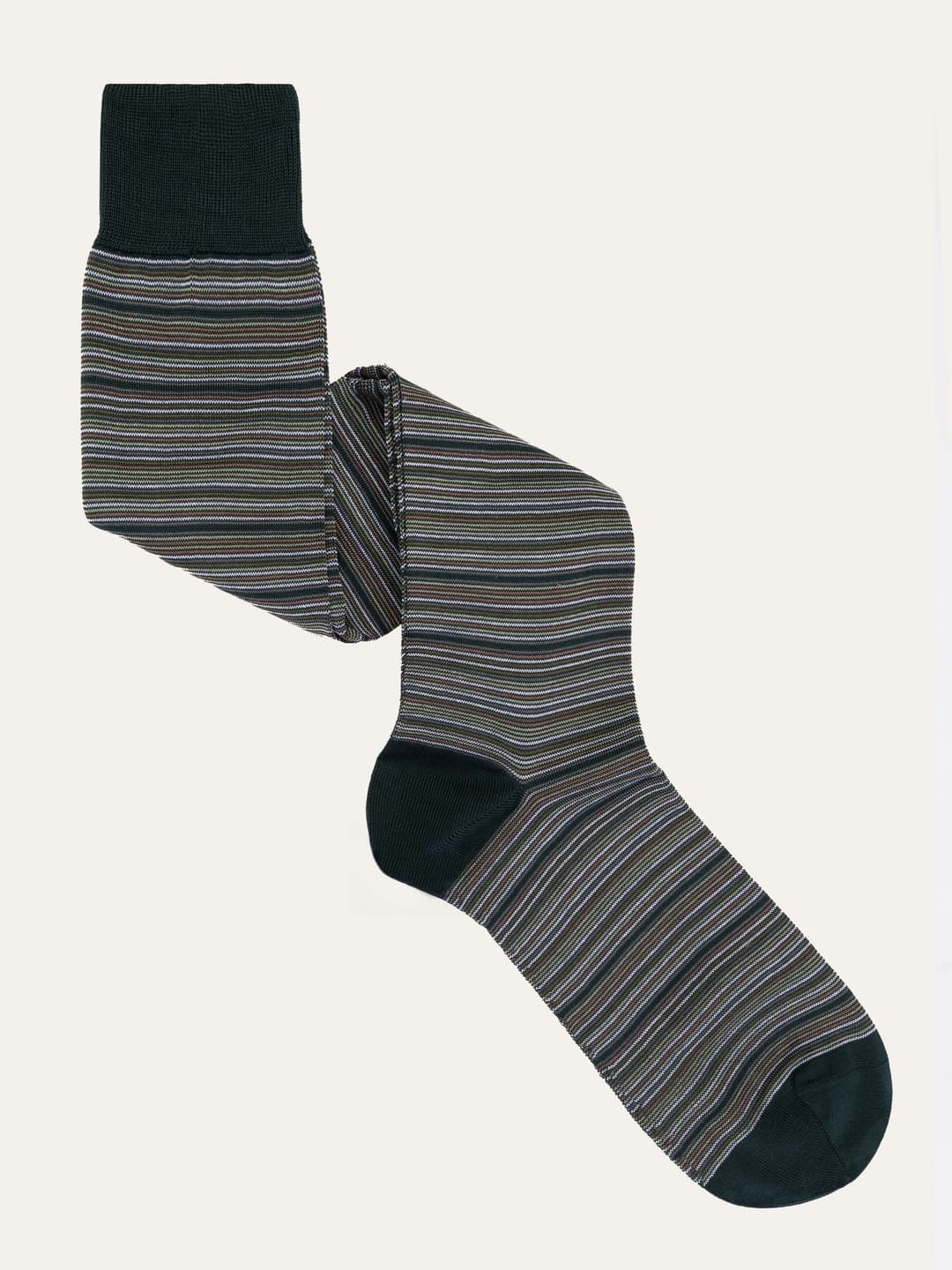 Long Millerighe Pattern Socks in Fresh Cotton
