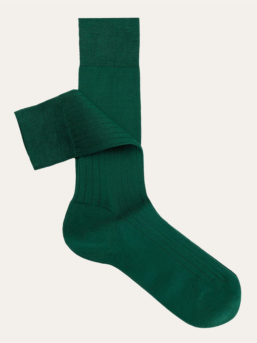 Fine-ribbed solid color socks in 100% Filoscozia Cotton