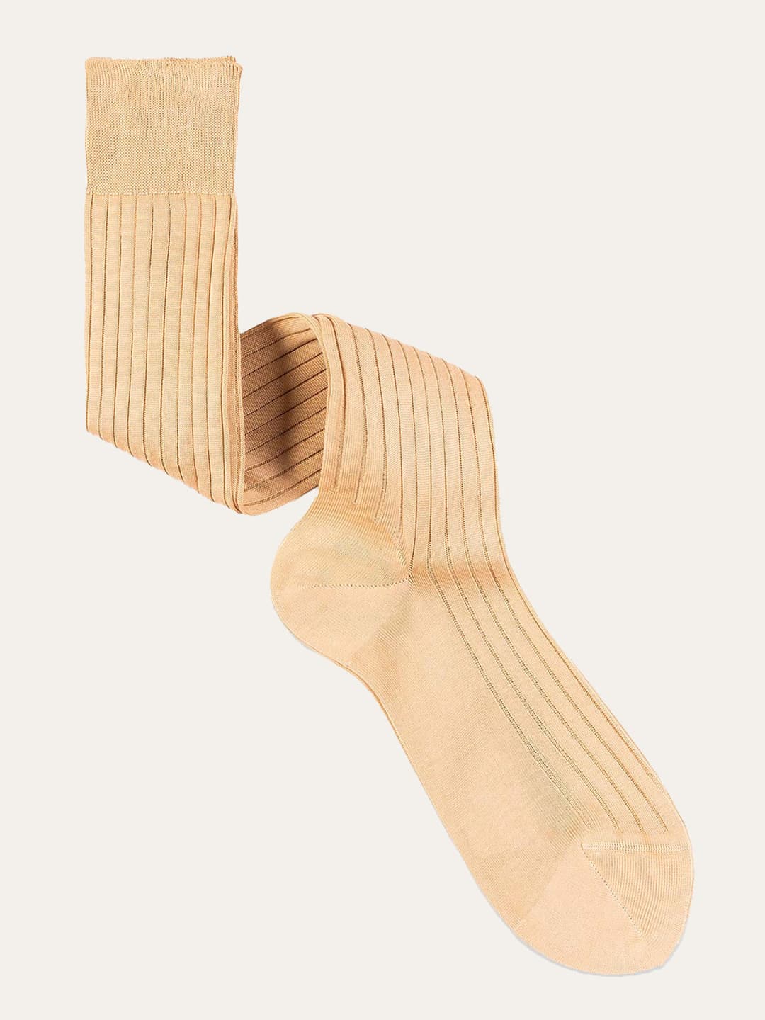 Classic Ribbed Long Socks in 100% Lisle Cotton