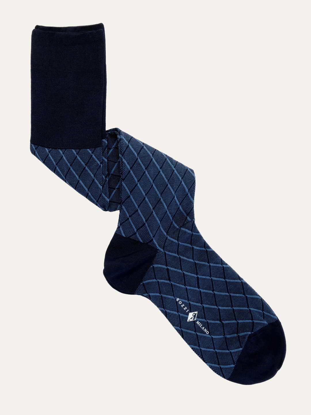 Long Cotton Socks with Geometric Pattern