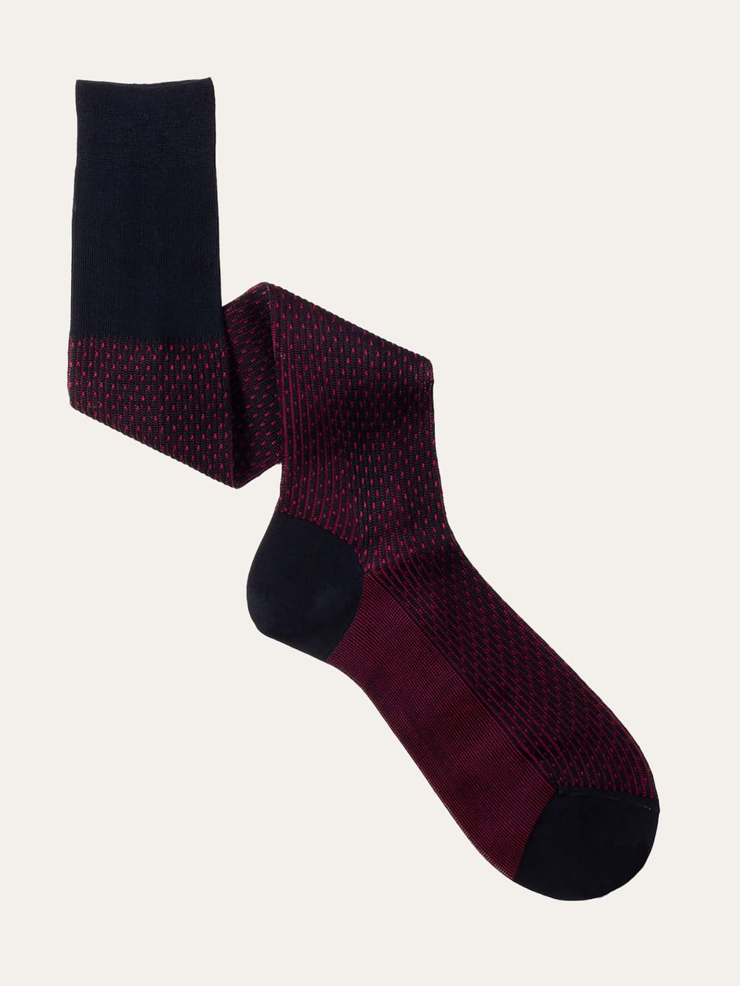 Long Jacquard pattern Lisle Cotton socks