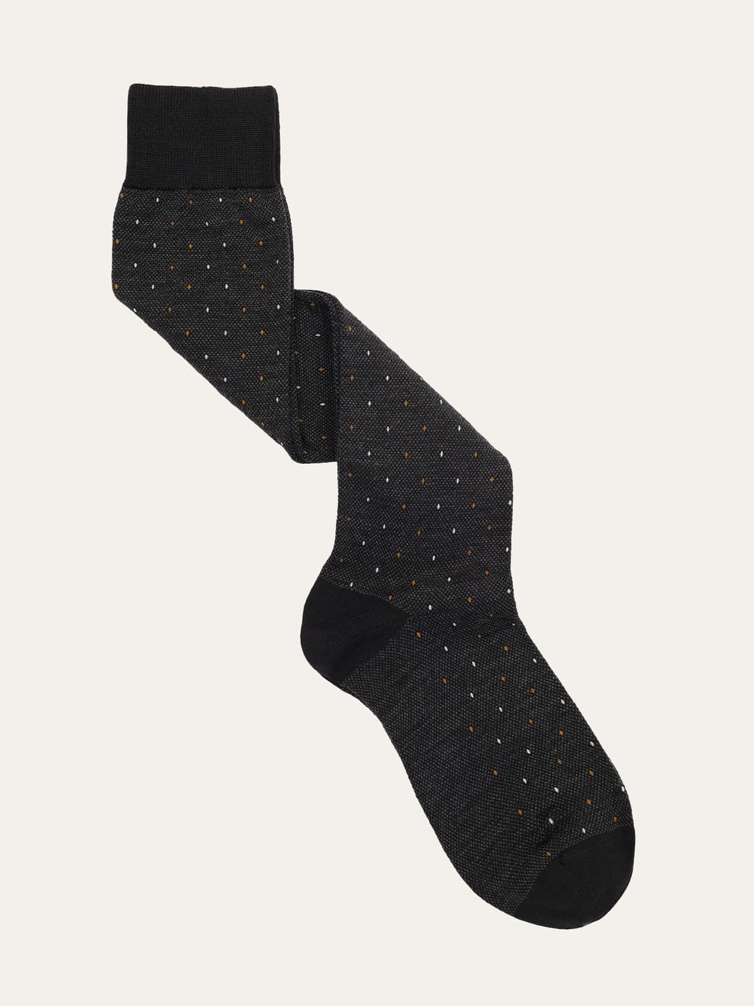 Long wool socks with micro Polka dots pattern