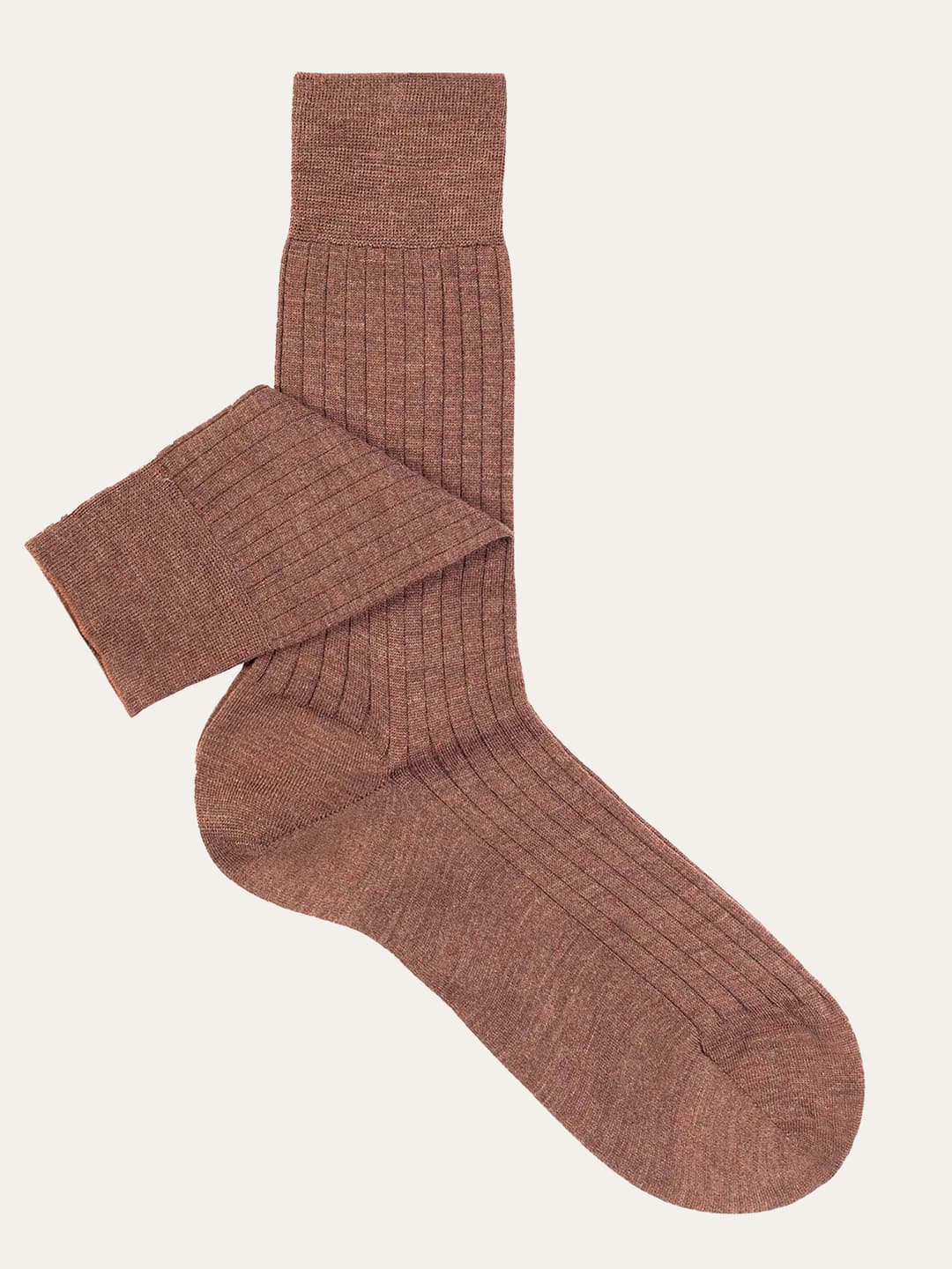Classic ribbed short socks in merino wool
