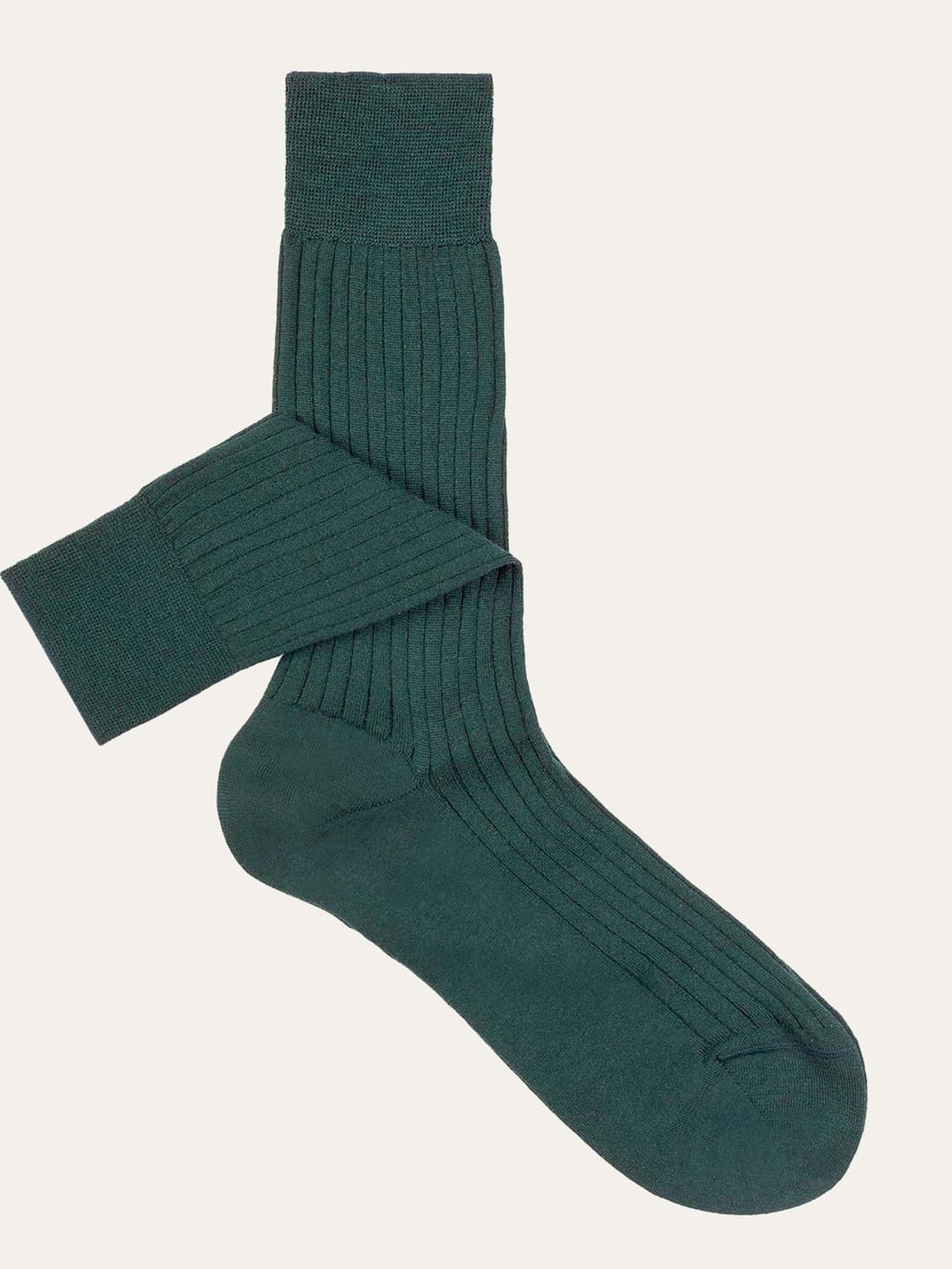 Classic ribbed short socks in merino wool