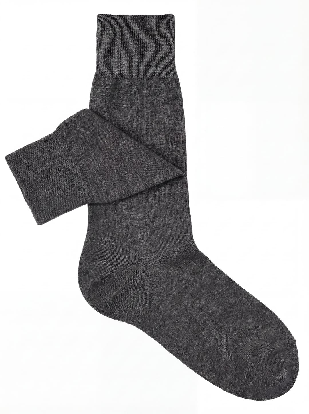 Plain wool short socks