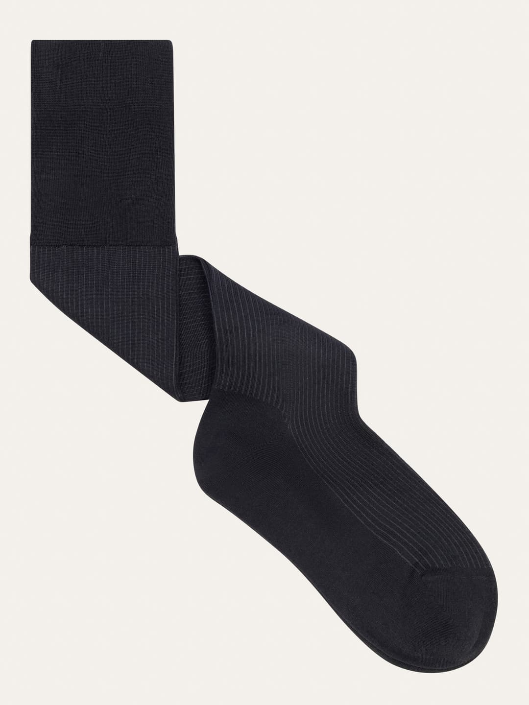 Fine rib Long Socks in Wool Blend