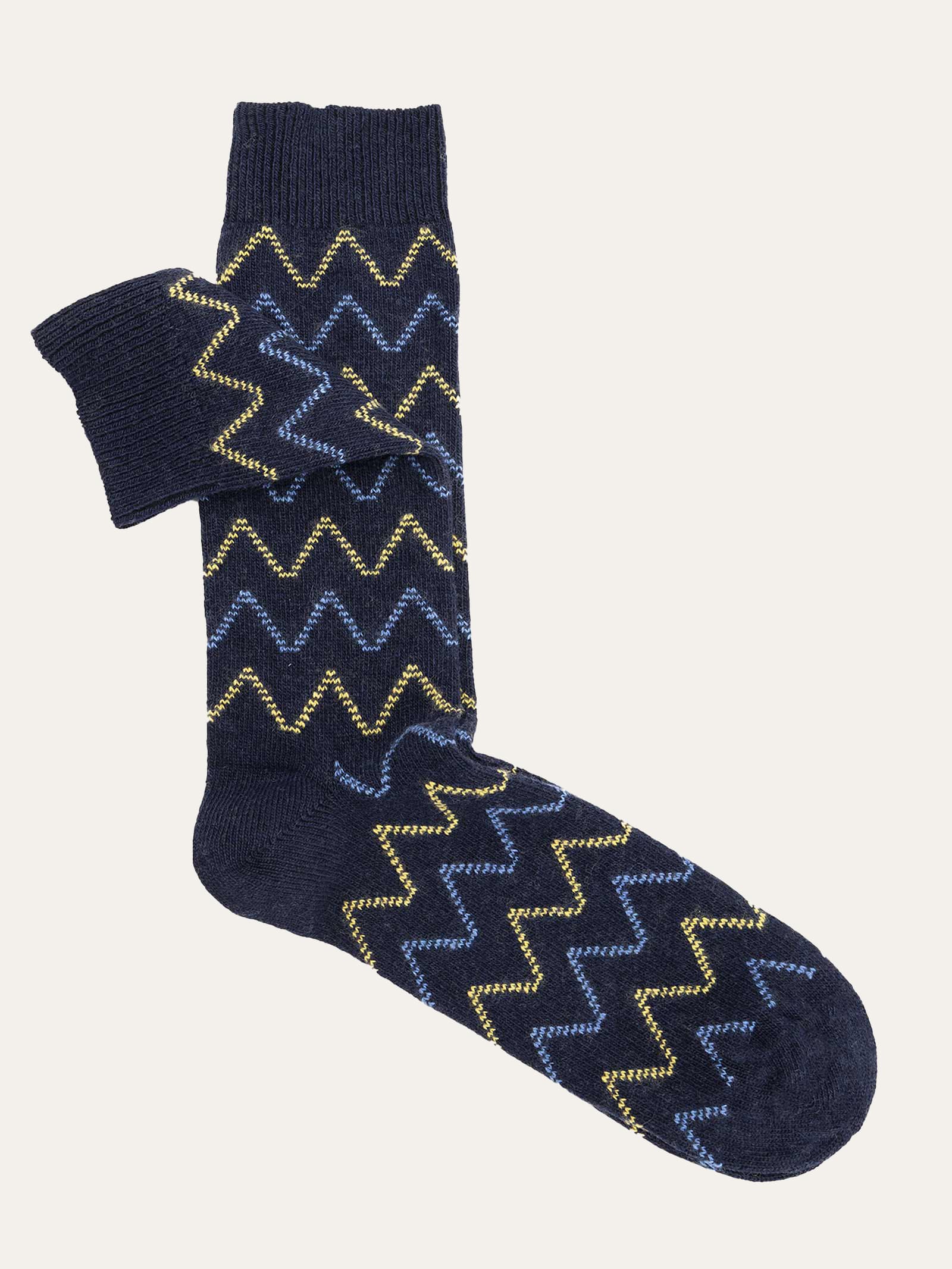 Calze corte fantasia Geometrica in misto Cashmere