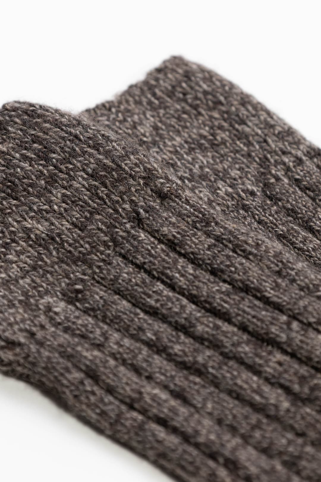 Ribbed Long Socks with Contrasting toe and Heel in Cashmere Blend