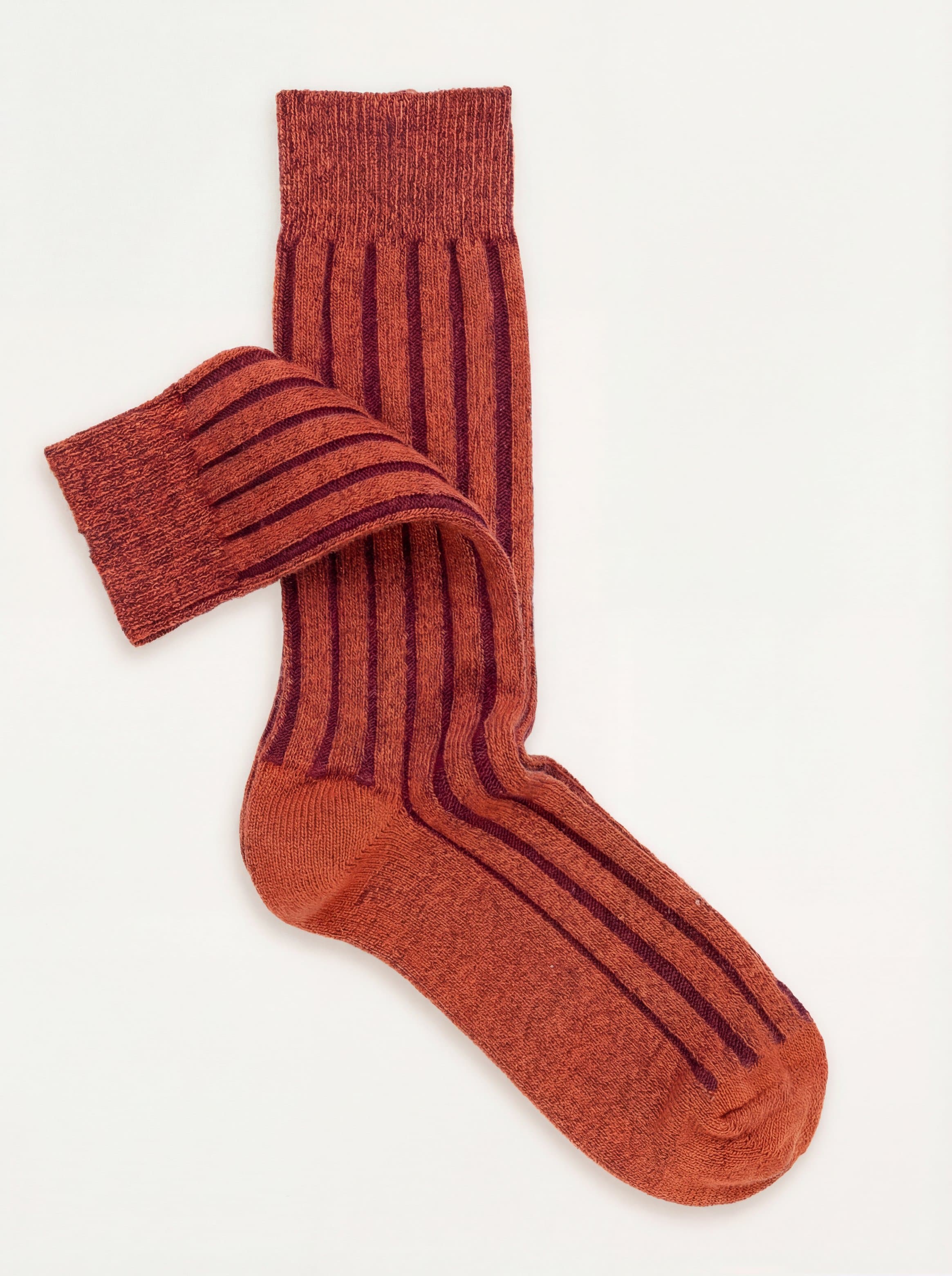 Calze corte costa larga Color block in misto Cashmere - Image 3