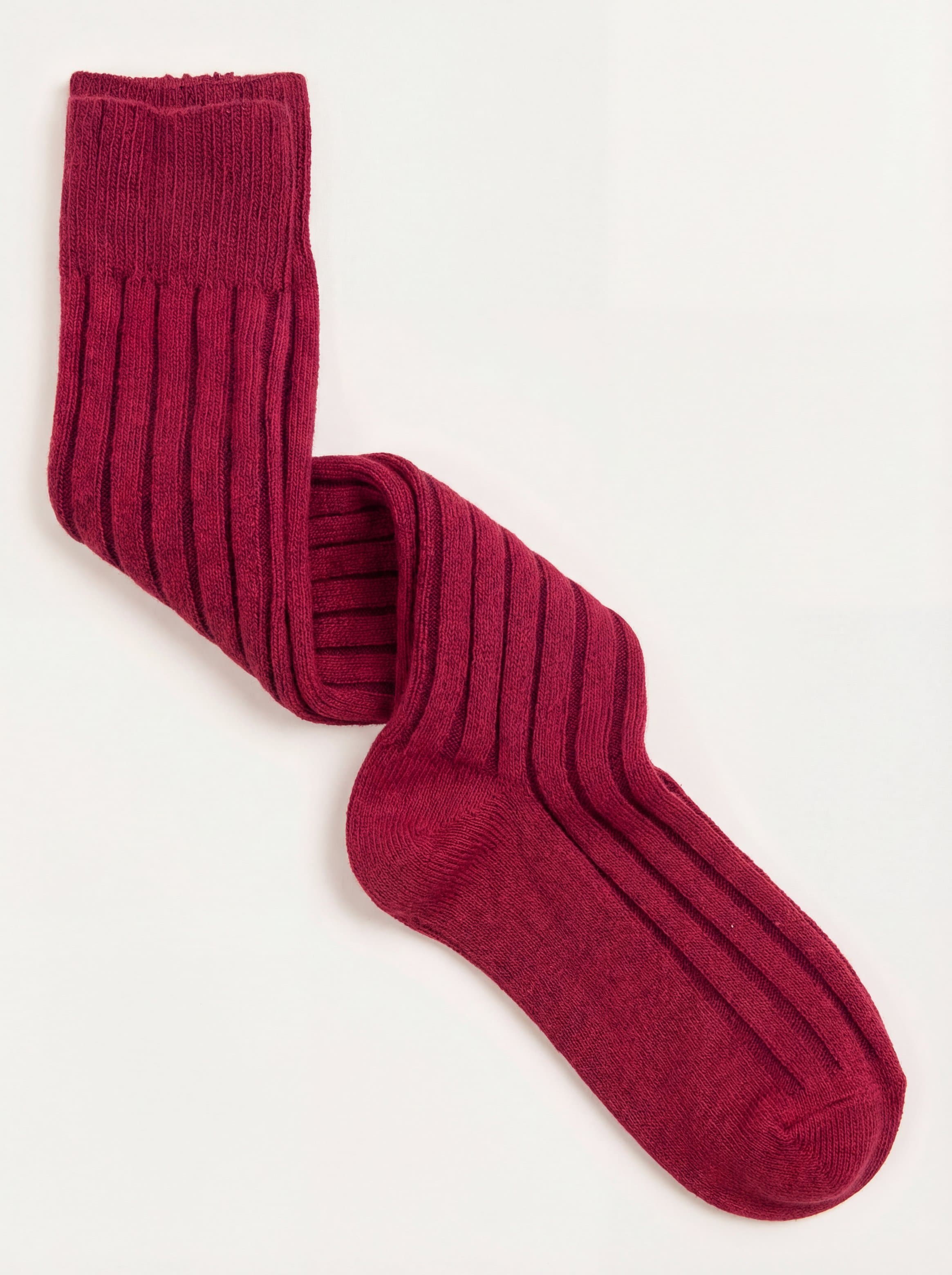Calze lunghe a coste spesse in misto Cashmere - Image 1