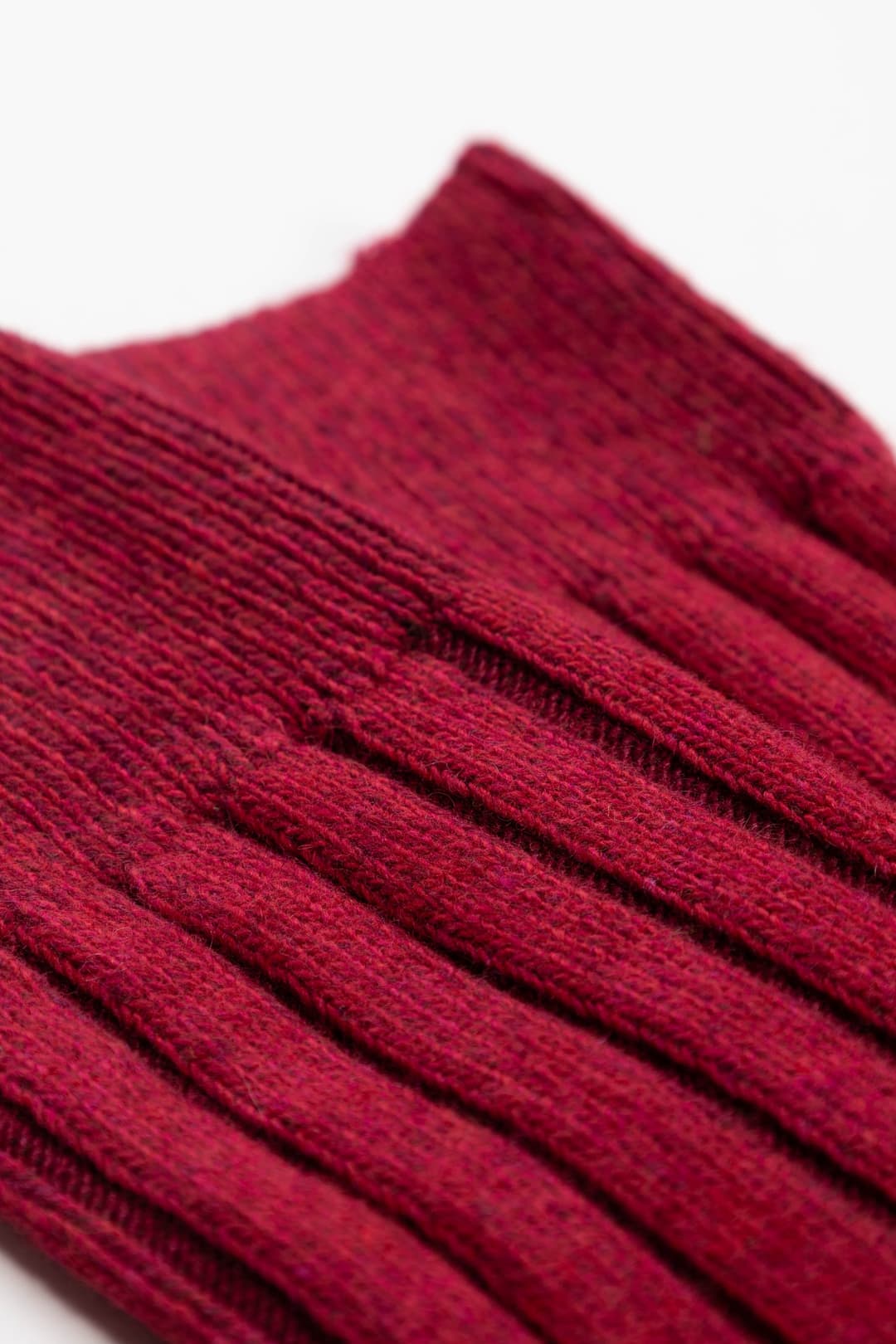 Thick Ribbed Long Socks in Cashmere Blend