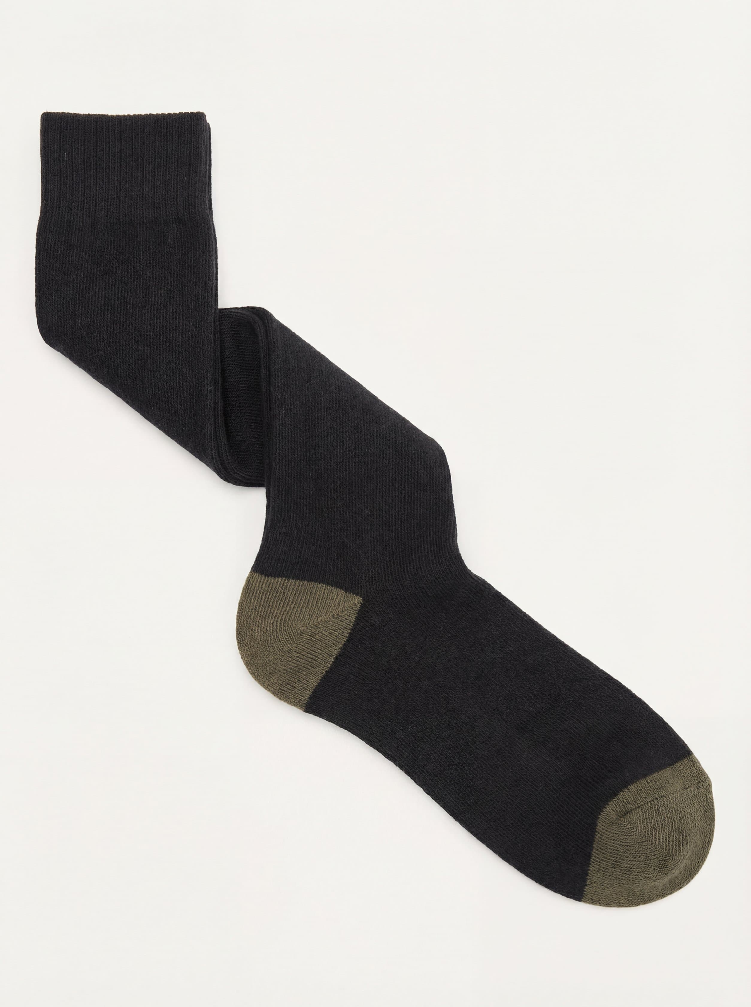 Calze lunghe Tinta unita con Punta a Contrasto in misto Cashmere