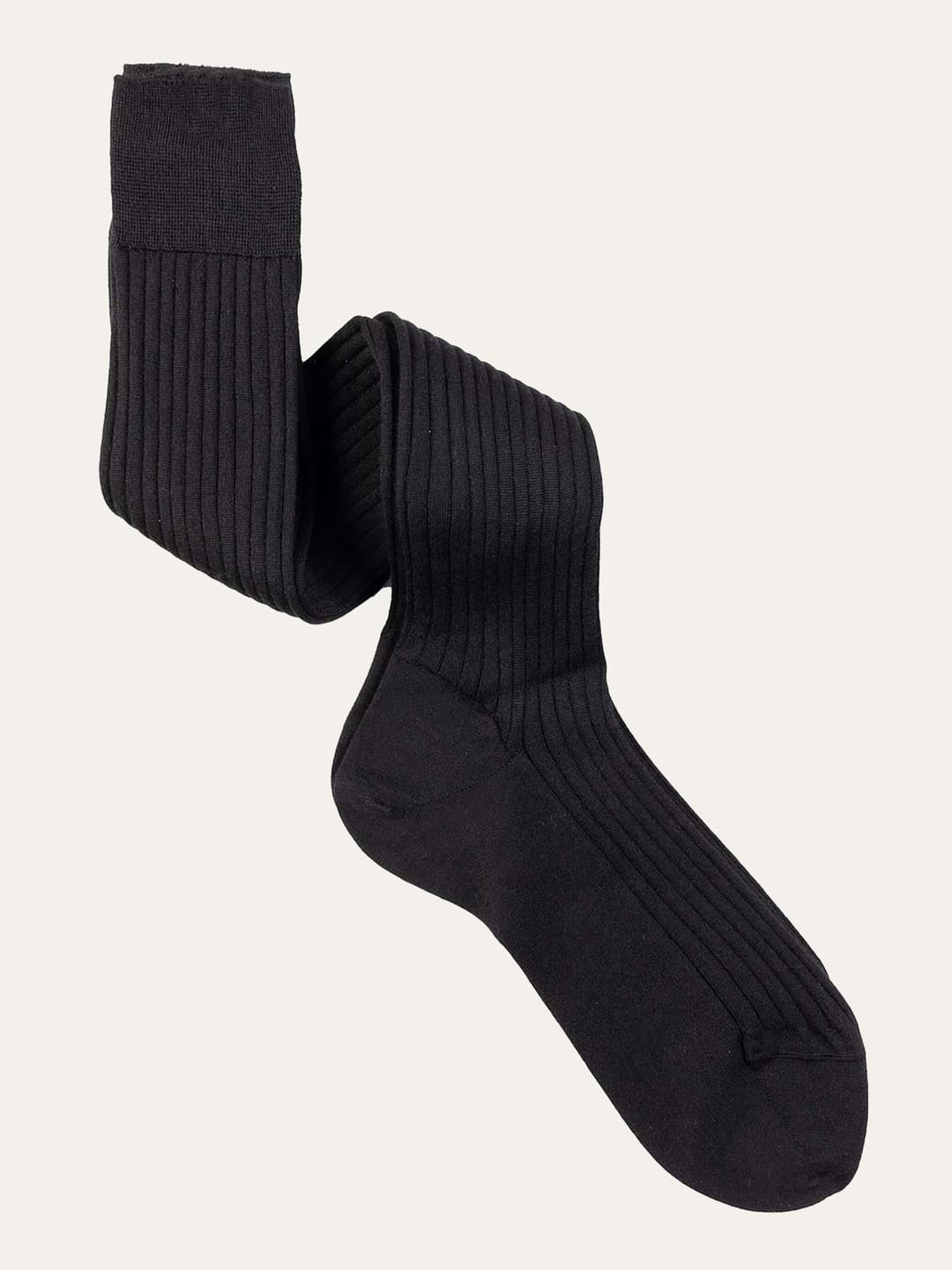 Long Ribbed Cashmere and Silk Socks