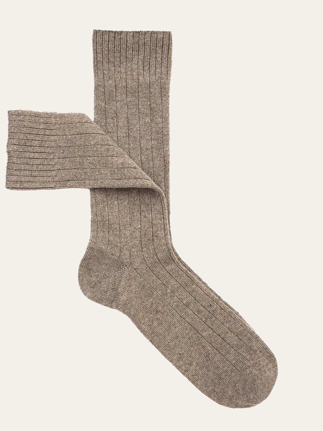 Wide Rib Short Socks in Cashmere Blend