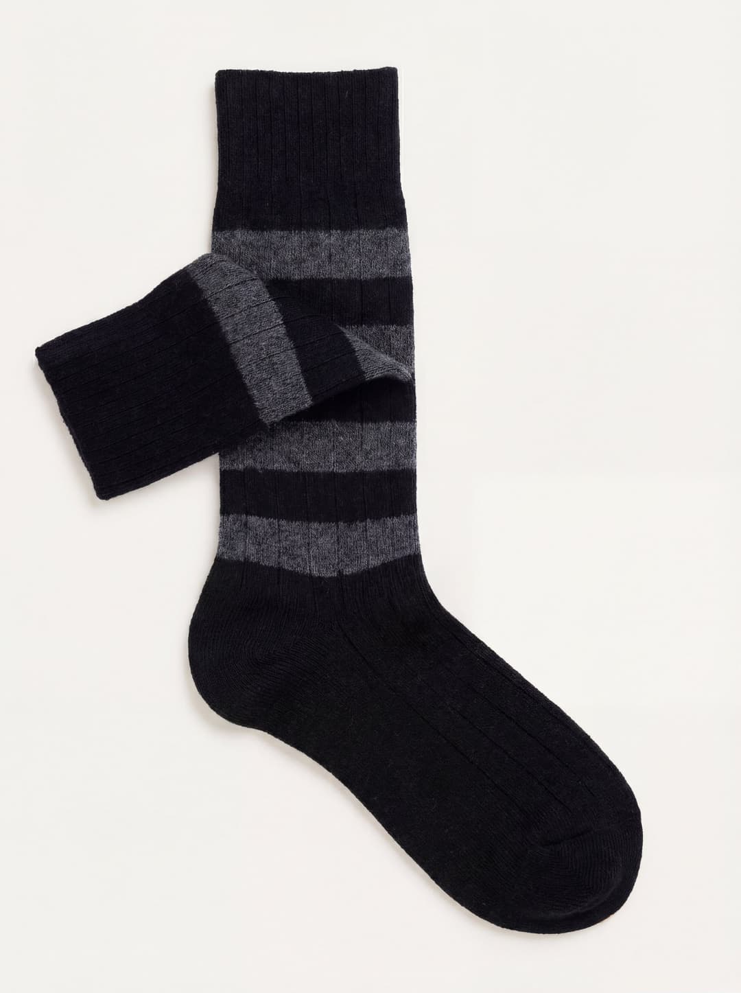 Short Striped Socks in Cashmere Blend
