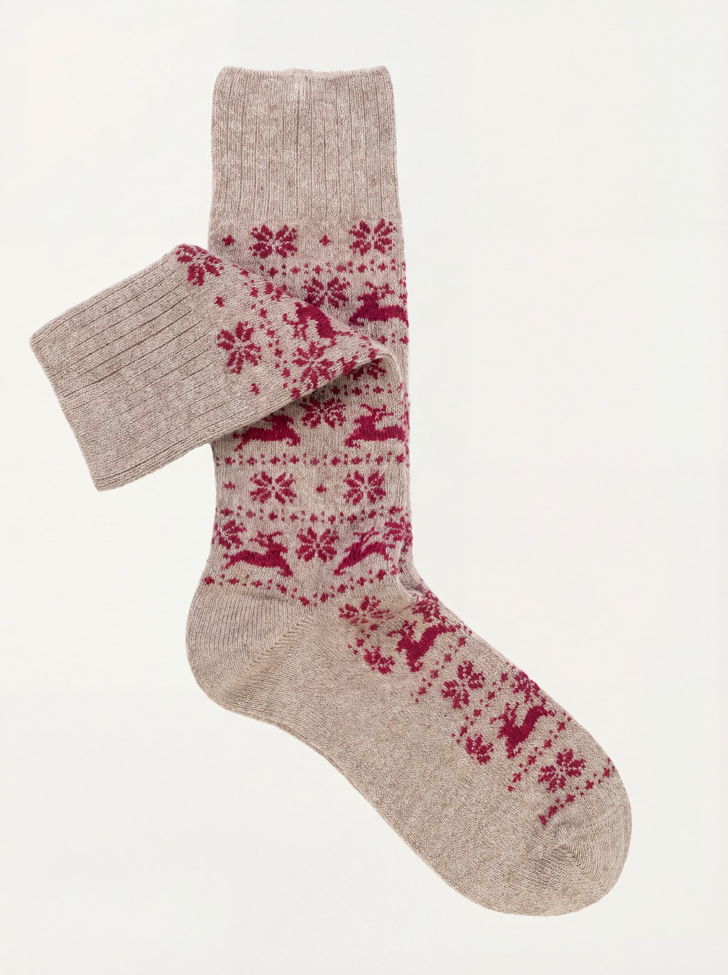 Calze corte Fantasia Natalizia in misto Cashmere