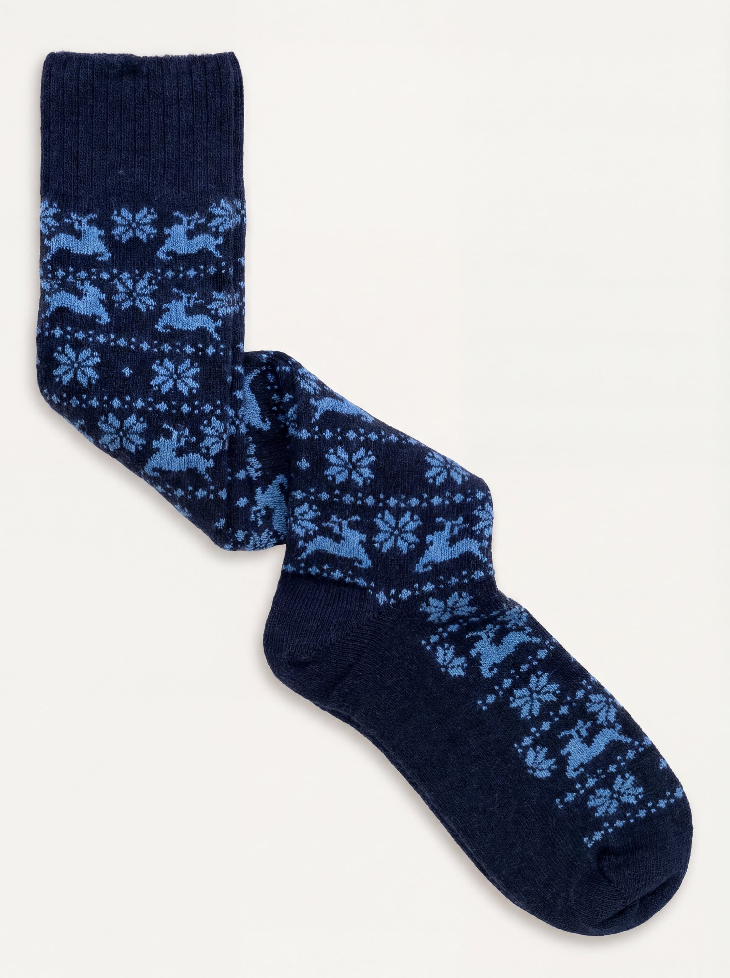 Calze lunghe fantasia Natalizia in misto Cashmere