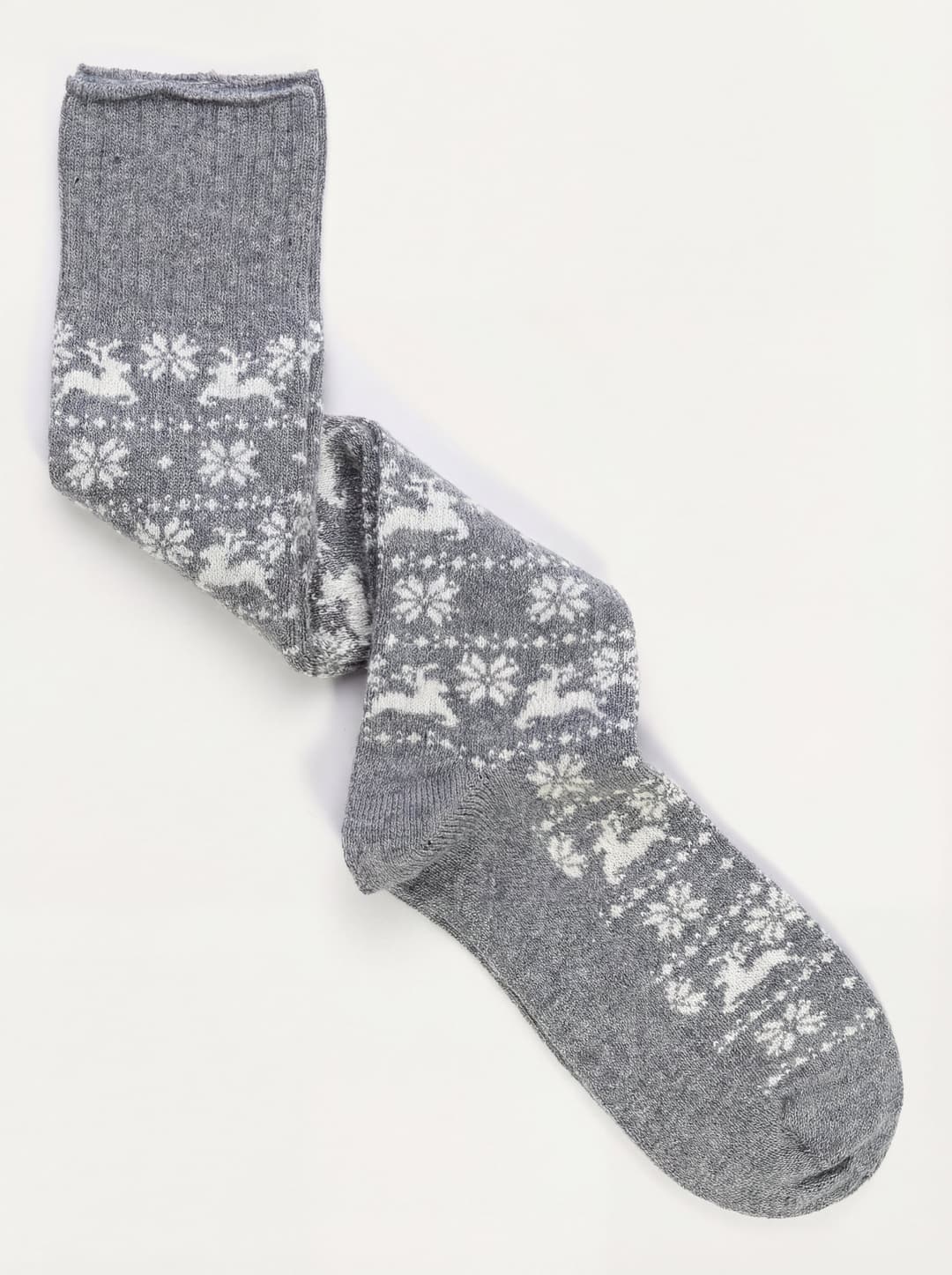 Gift box 3 Pairs Long Socks Christmas Pattern in Cashmere Blend