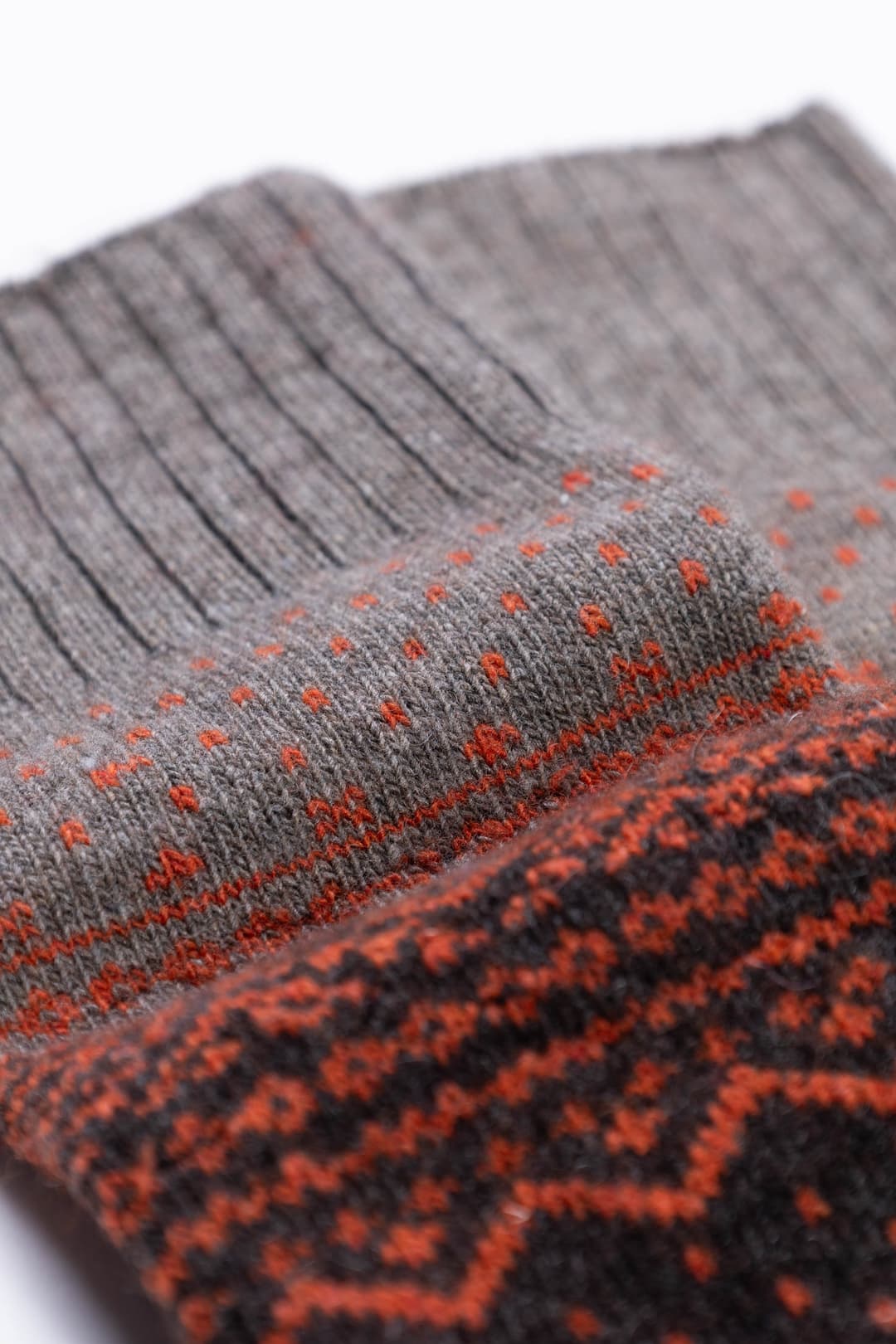 Long Norwegian Pattern Socks in Cashmere Blend