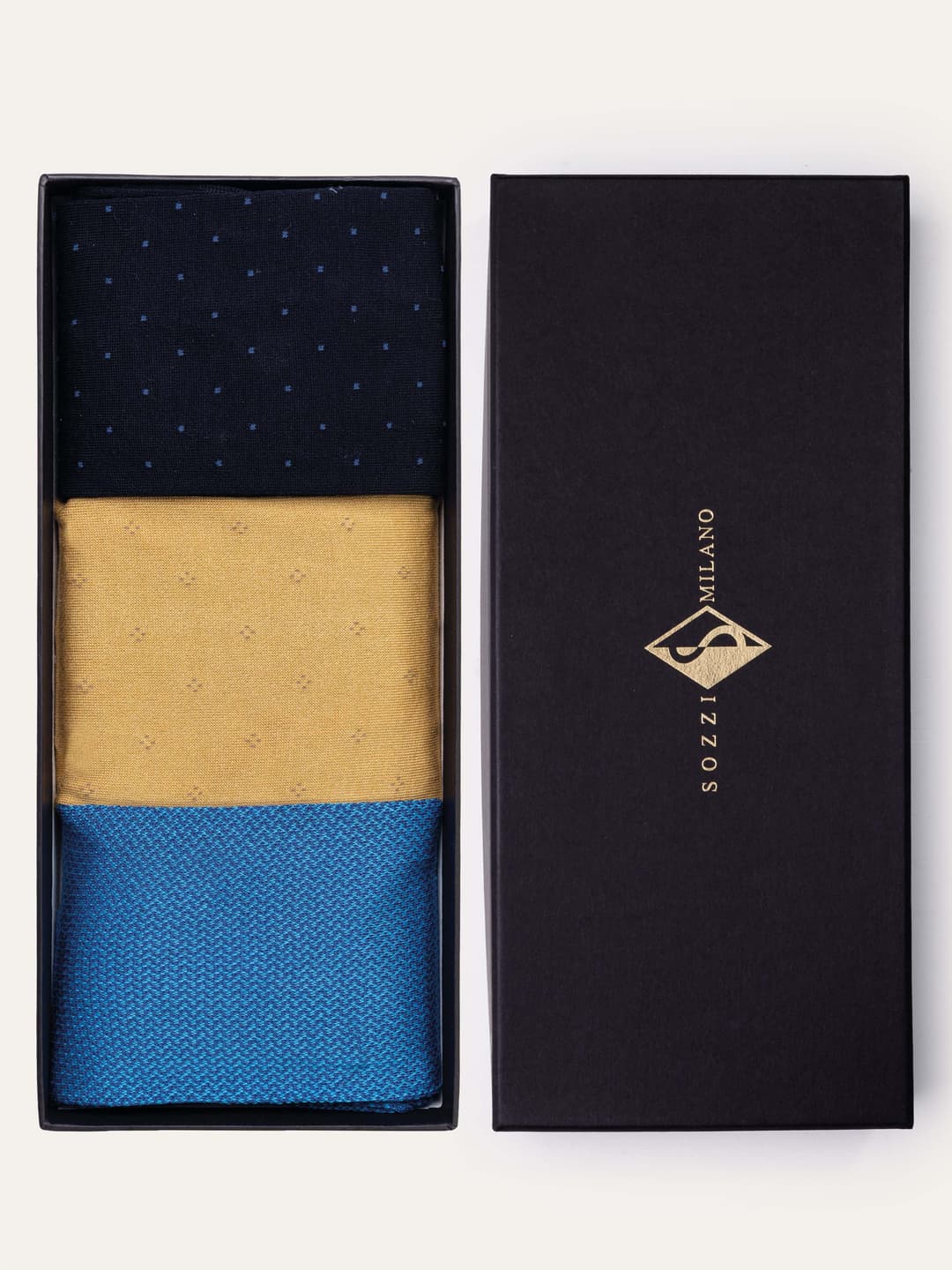 Gift Box with 3 Pairs of Patterned Fresh Cotton Socks