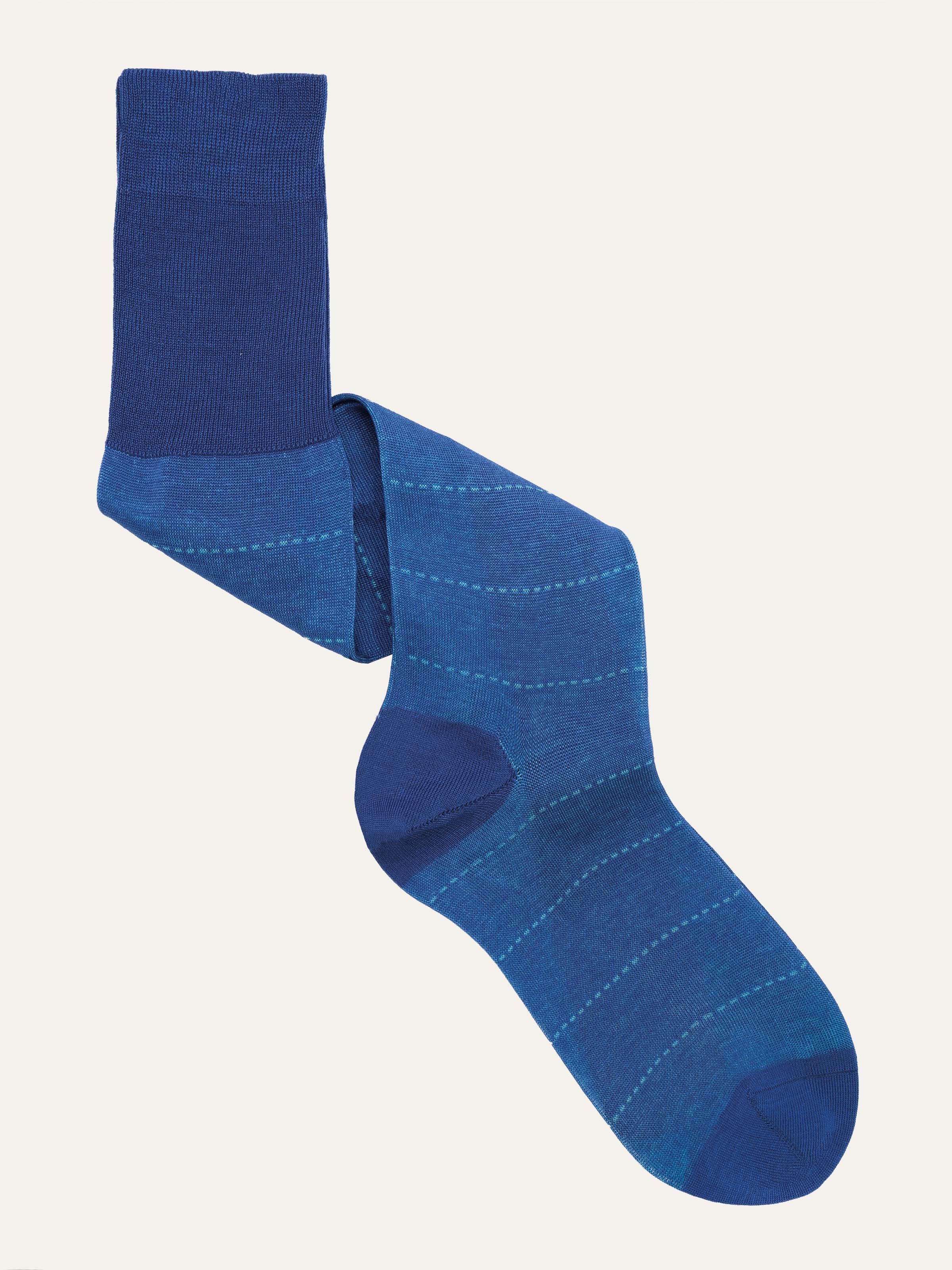 Gift box set of 3 Long Socks with Classic Patterns in Lisle Cotton - Image 3
