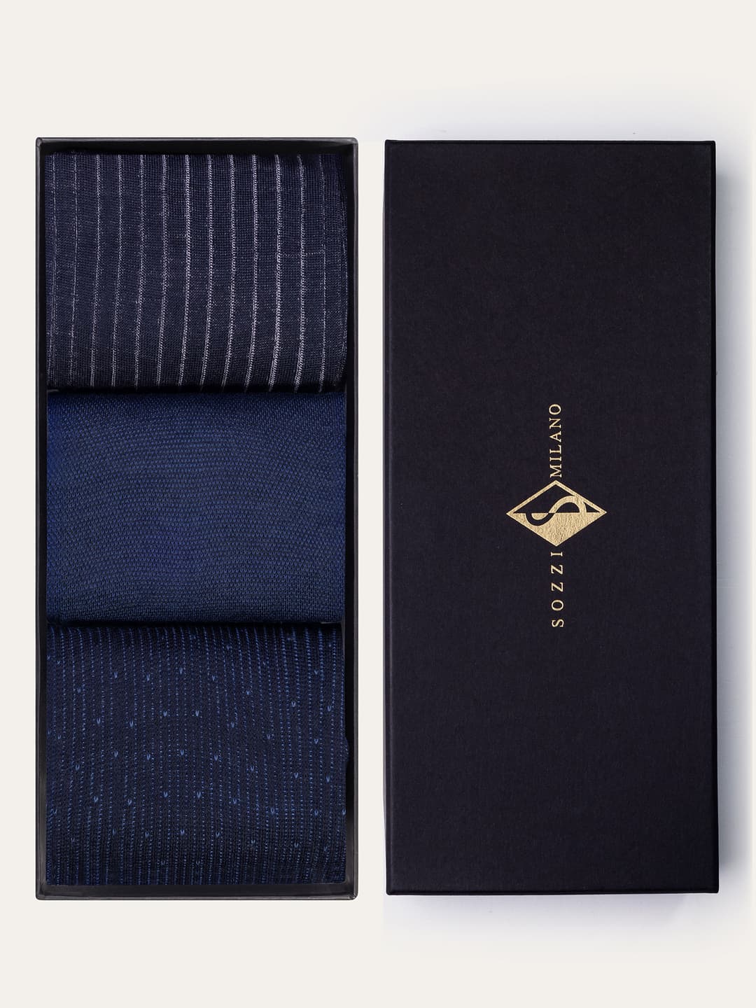 Gift box 3 Pairs of Long Patterned Wool Socks