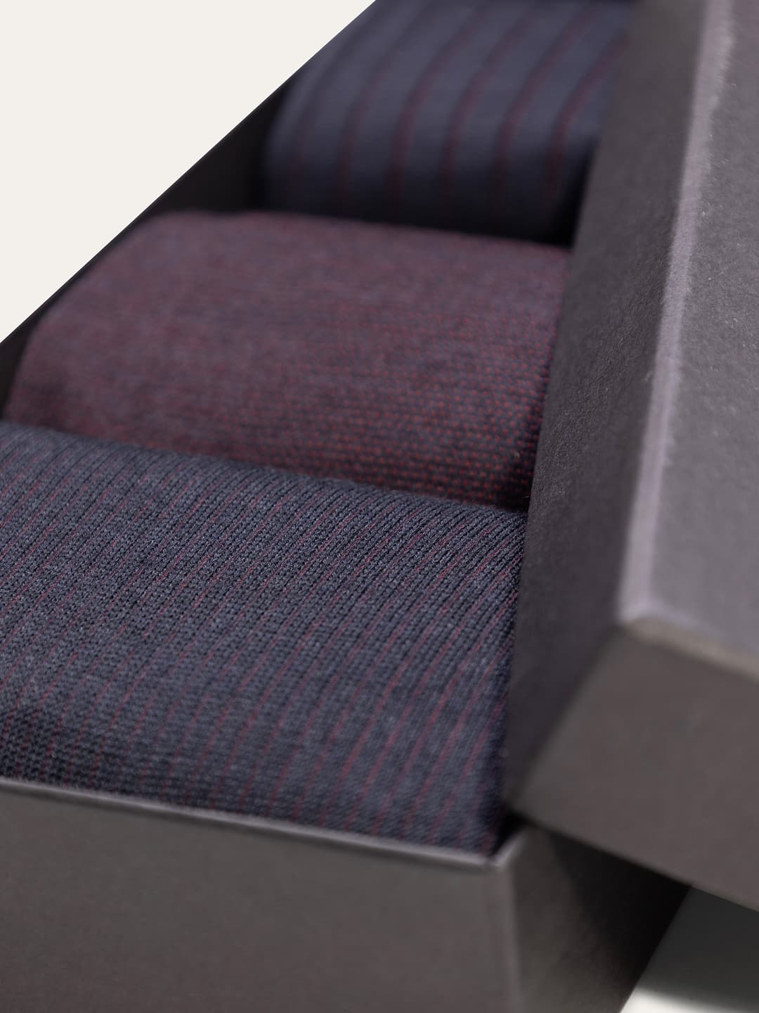 Gift box 3 Pairs Ribbed Wool Fancy Socks