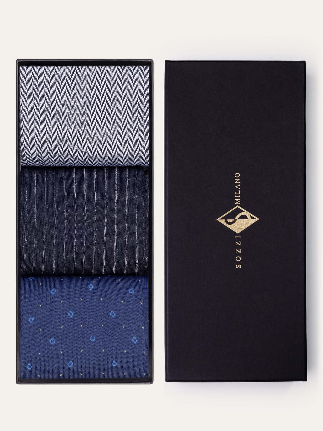 Gift box with 3 Pairs of Fancy Wool Socks