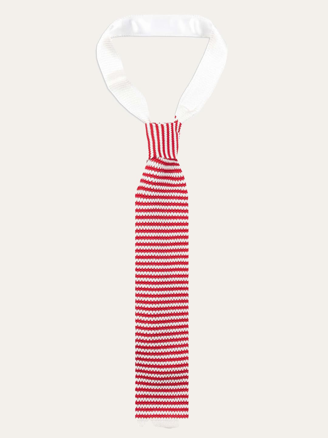 Men's Silk Tie with Bicolor Double Stripe Pattern
