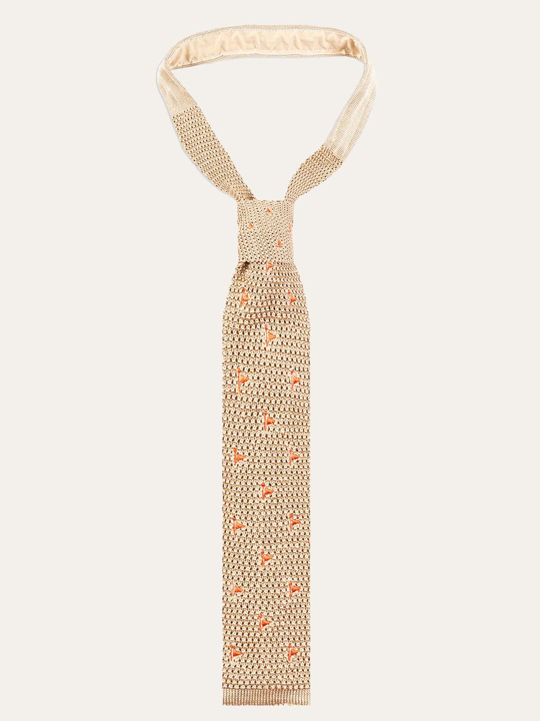 Men's Silk Tie with Flag Pattern