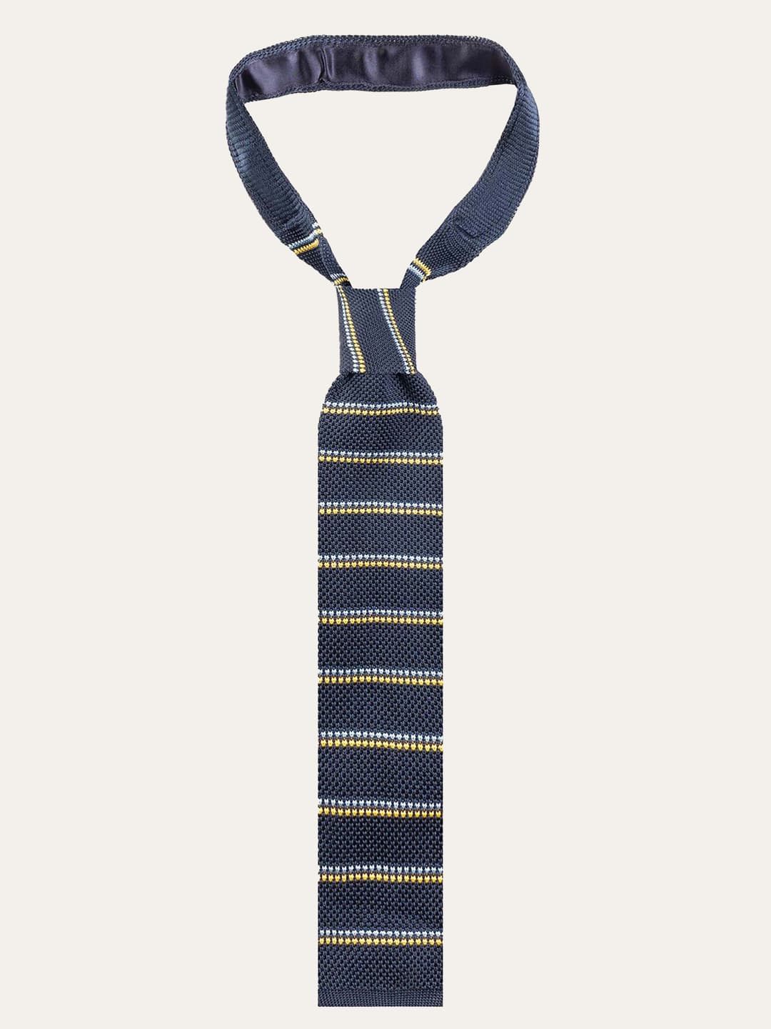 Men's Silk Tie with Double Stripe Pattern