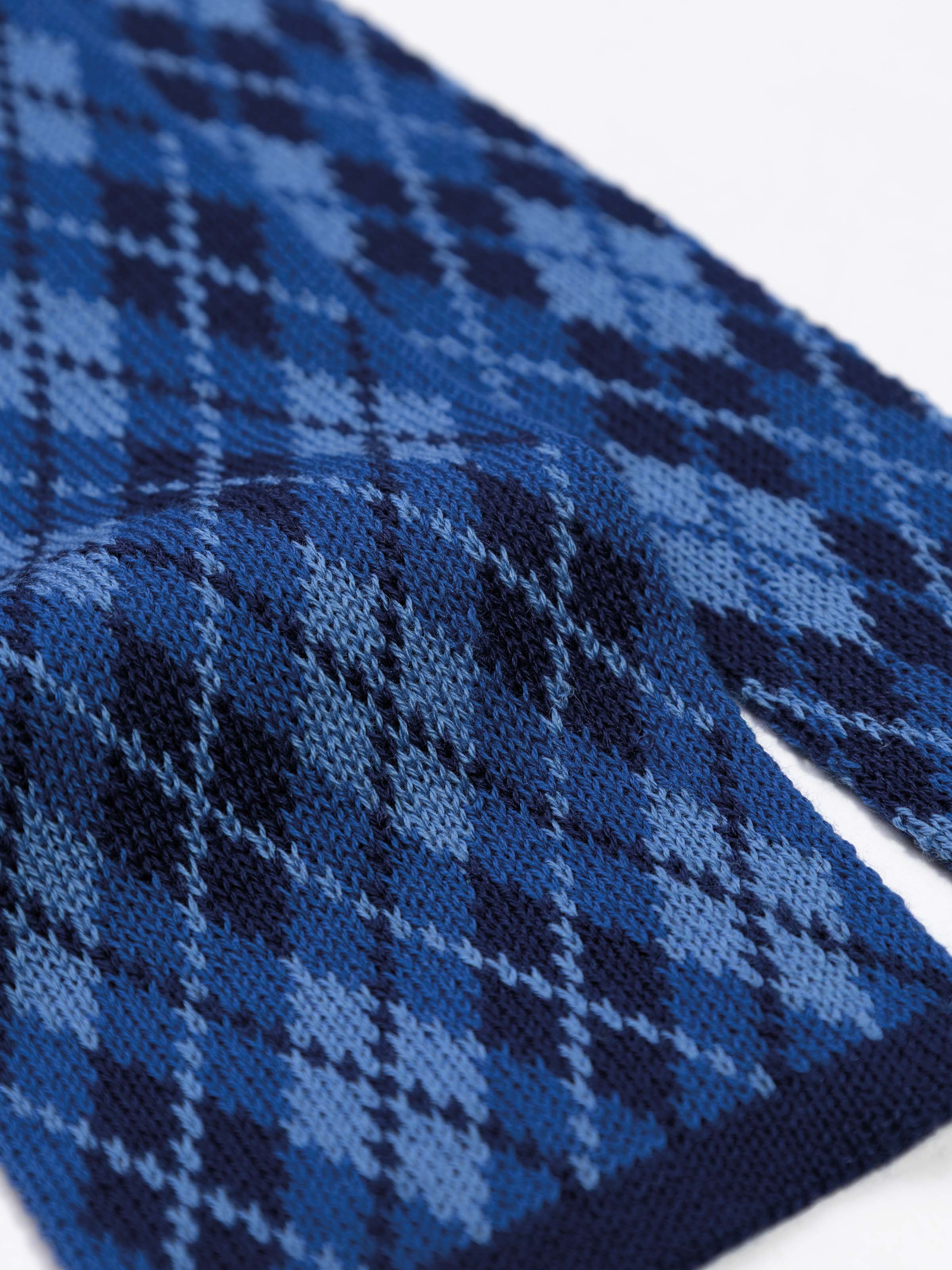 Cravatta in Maglia di Puro Cotone Fantasia Argyle - Image 2