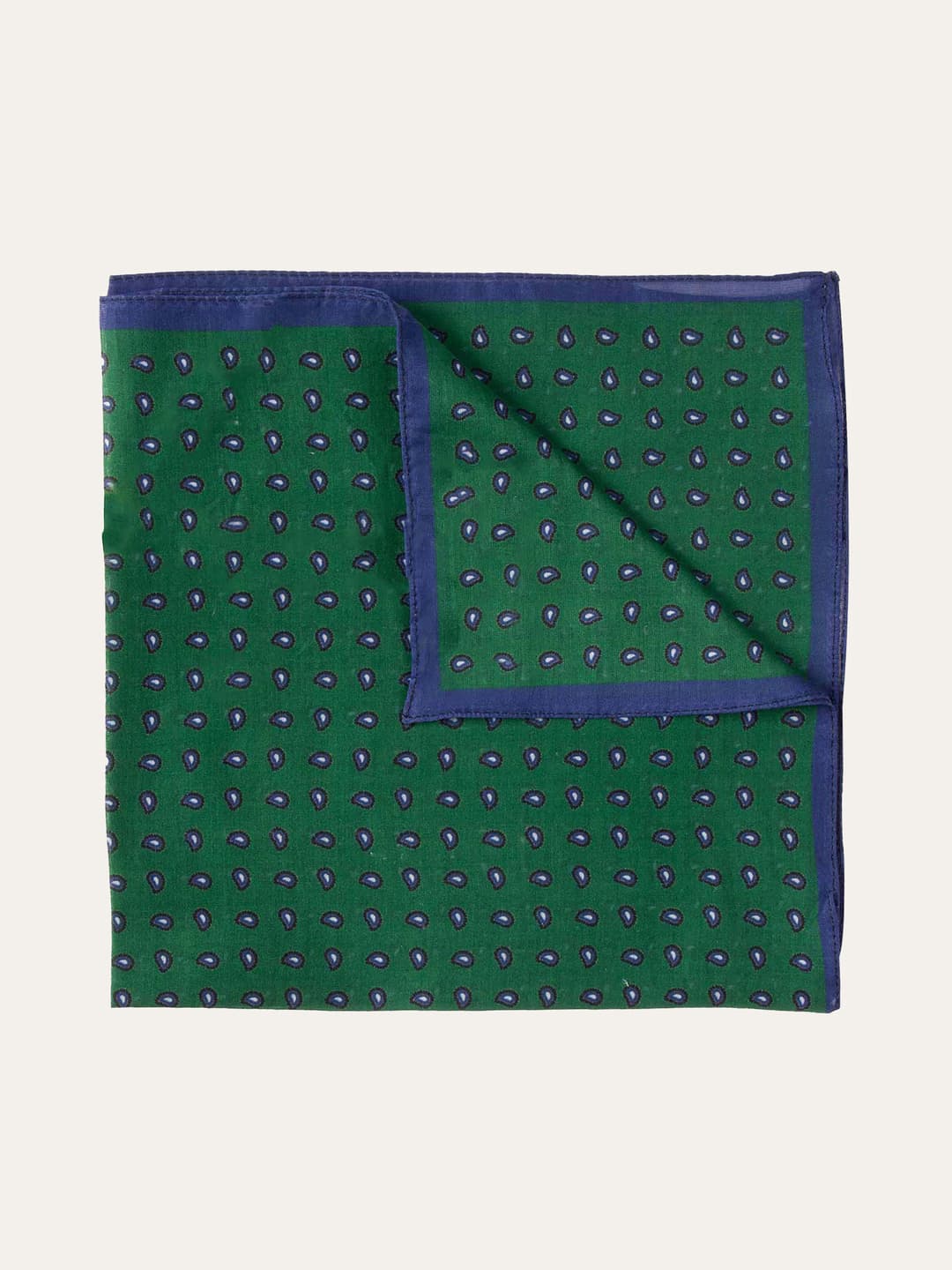 Men's Pocket Square with Cashmere Pattern - Italian Craftsmanship