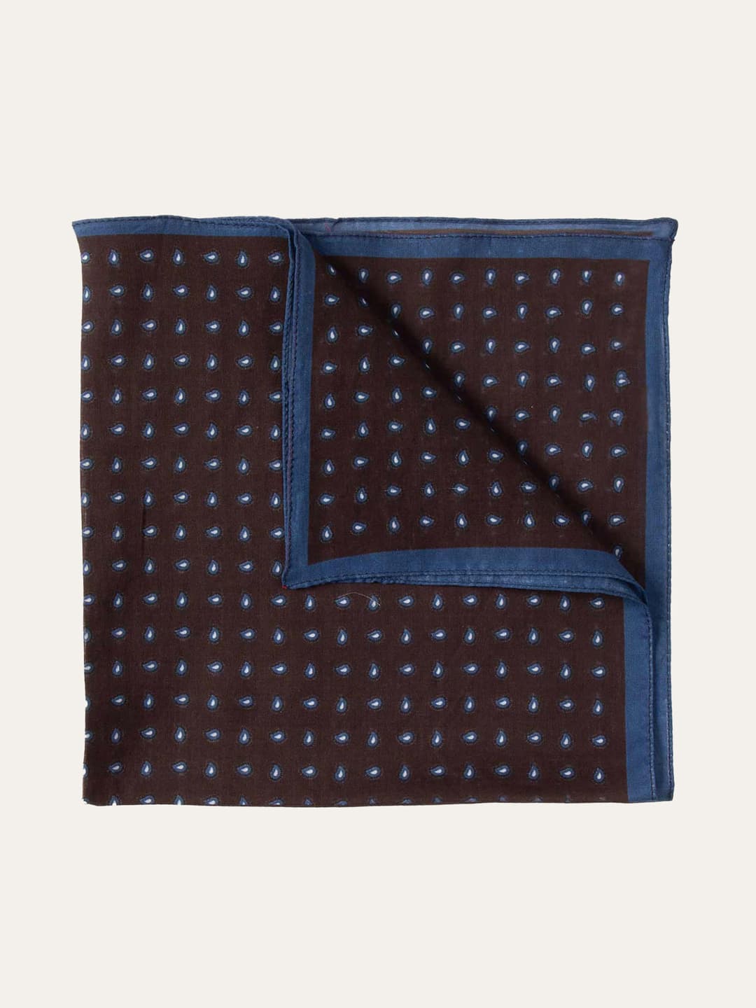 Men's Pocket Square with Cashmere Pattern - Italian Craftsmanship