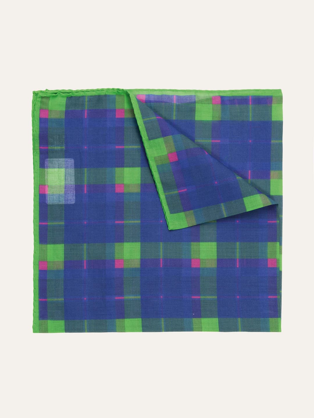 Checkered Cotton Pocket Square - Artisanal Handcrafted Accessory