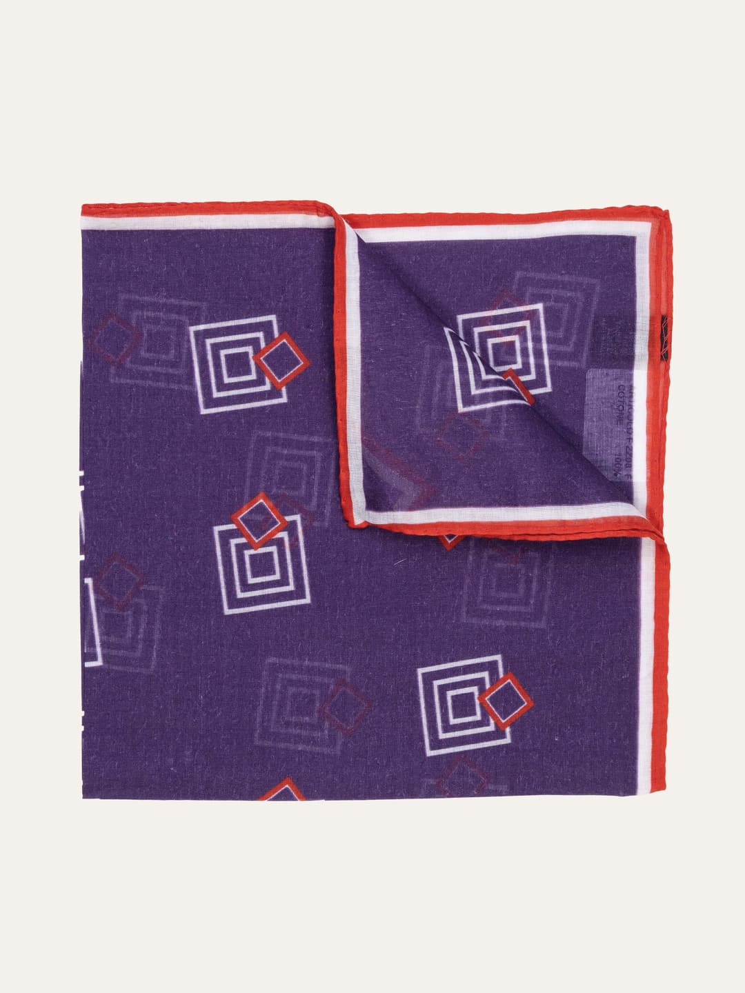 Diamond Pattern Cotton Pocket Square