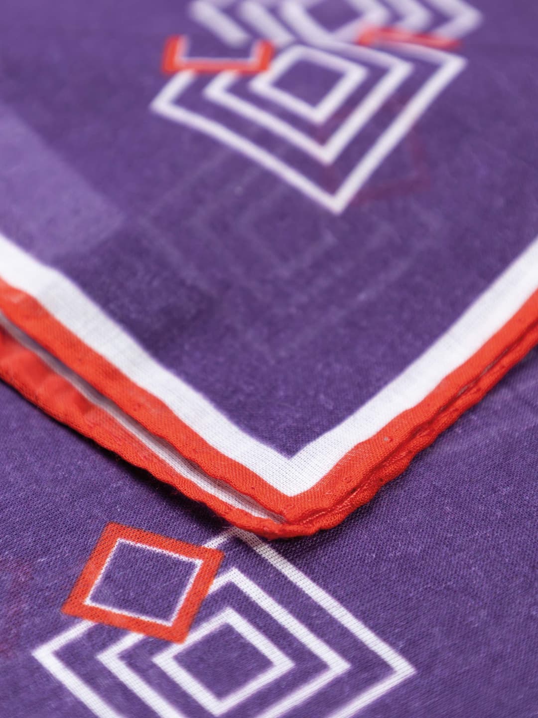 Diamond Pattern Cotton Pocket Square